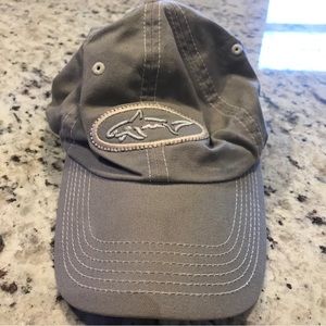 Greg Norman Gray Hat Golf Shark Strapback